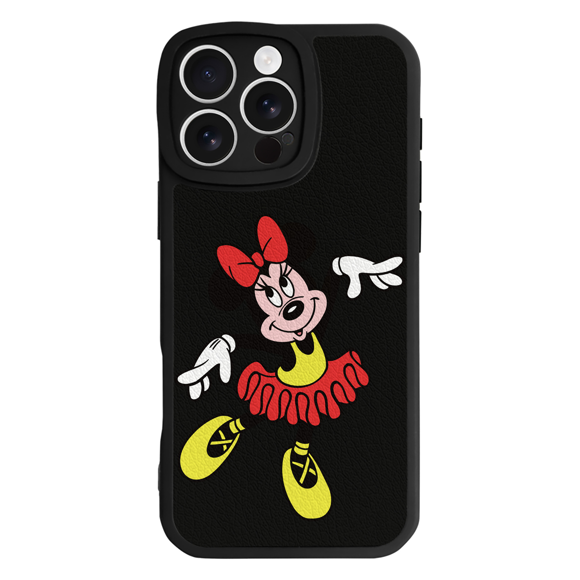 （画像用） ミッキーマウス Mickey Mouse 【iPhone 16シリーズ対応】シリコンスマホケース（レザー調） 材質：シリコン